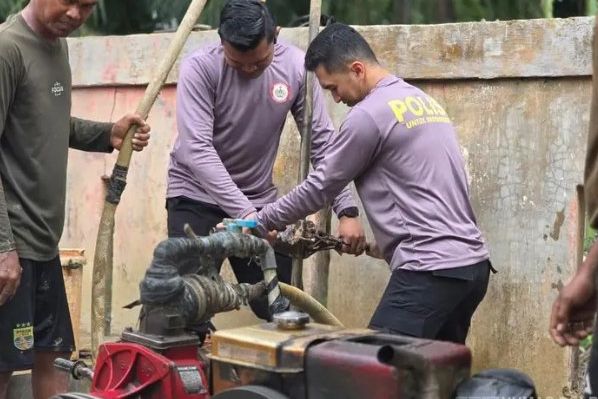 Menjelang Ramadan, Mahasiswa STIK Lemdiklat Polri Bangun 12 Sumur Bor di Aceh