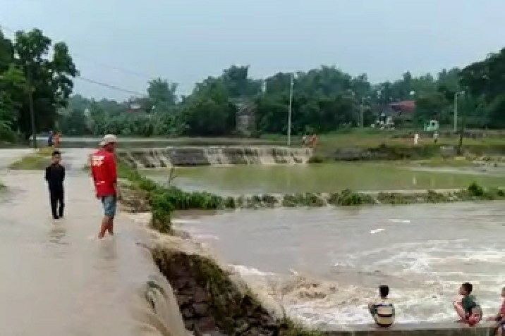 Hujan di Hutan Mojokerto Terjang Sawah dan Hambat Akses Jalan
