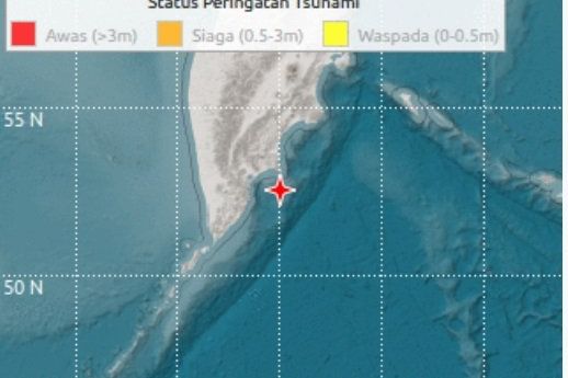Tsunami Rusia Sebabkan Kenaikan Air Laut di Beberapa Pesisir dan Kepulauan di Indonesia Ini