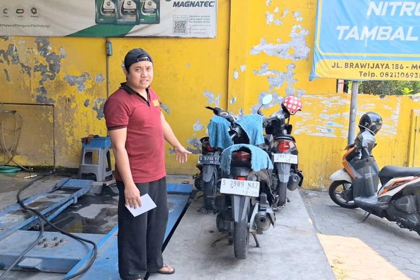 Motor Pemilik Bengkel di Mojokerto Dicuri saat Siang Bolong
