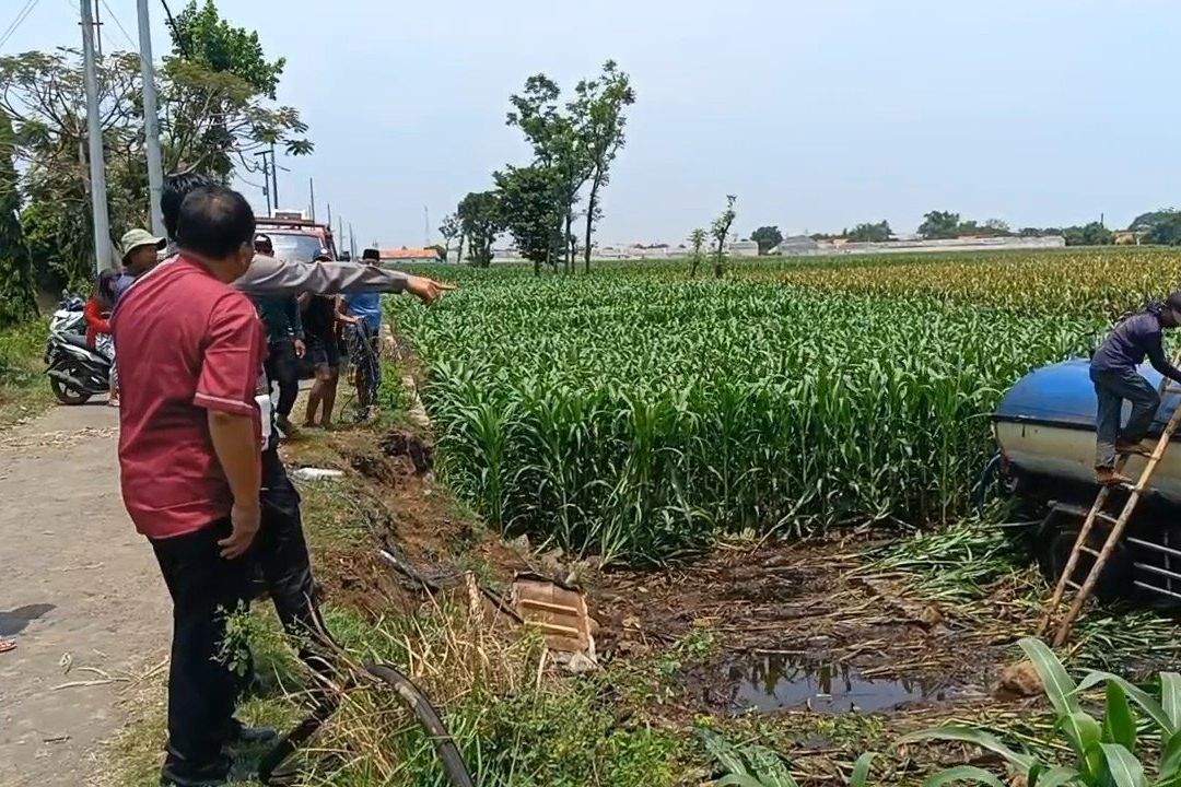 Truk Tangki Bermuatan Pupuk Cair Terguling di Probolinggo, Sopir Tewas di Tempat