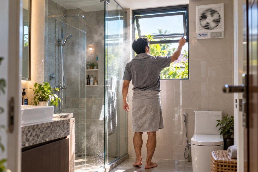 Ventilasi Kamar Mandi Membantu Kendalikan Lembap