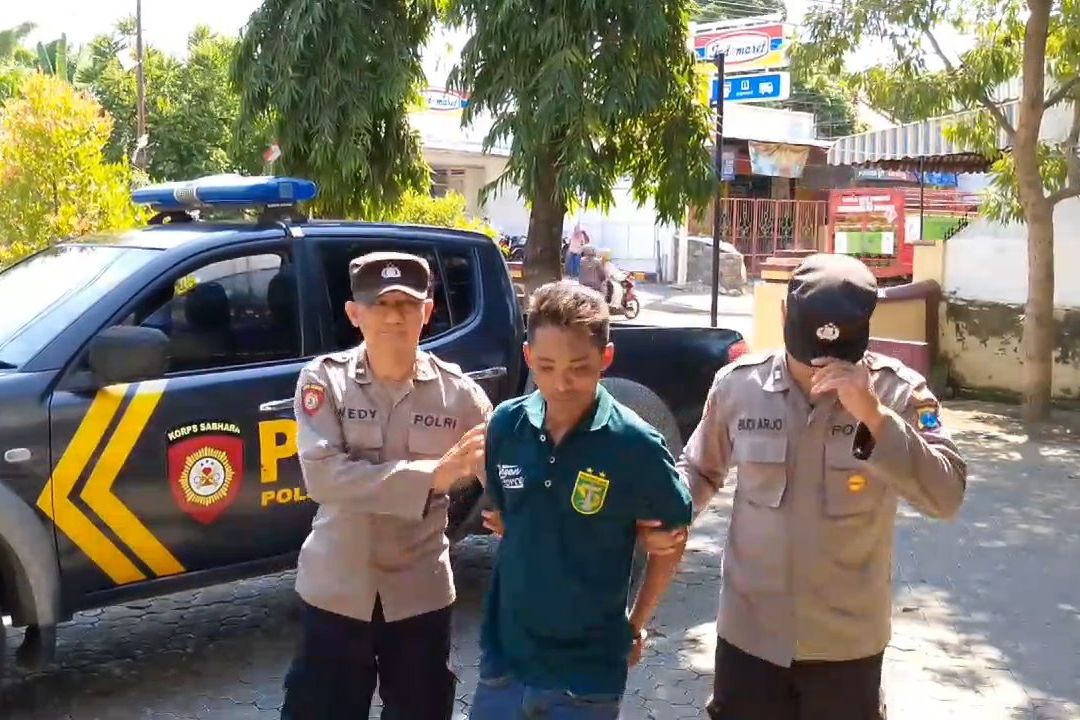 Tepergok Curi Motor Pencari Rumput, Residivis Diamuk Massa di Probolinggo