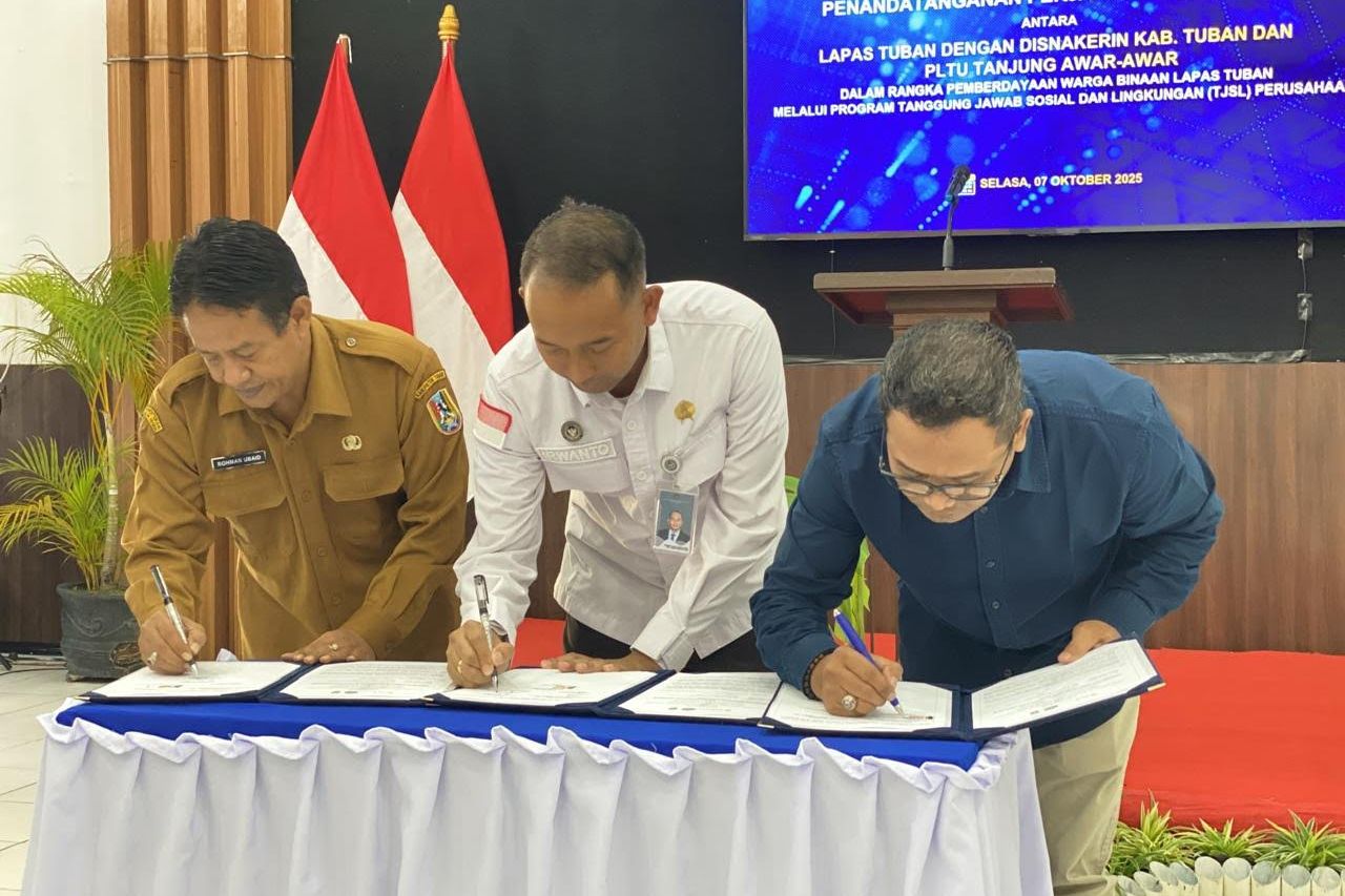 Program TJSL, PLN Nusantara Power bersama Lapas Tuban Berdayakan WBP lewat Pemanfaatan FABA