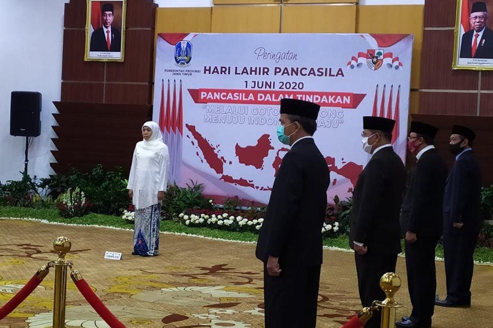 Hari Lahir Pancasila, Khofifah Ingatkan Tidak Egois Tangani Covid-19