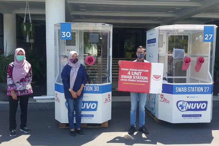 Tekan Paparan Covid-19 Tenaga Medis, Wings Surya Bagikan Empat <em>Swab Station</em> 