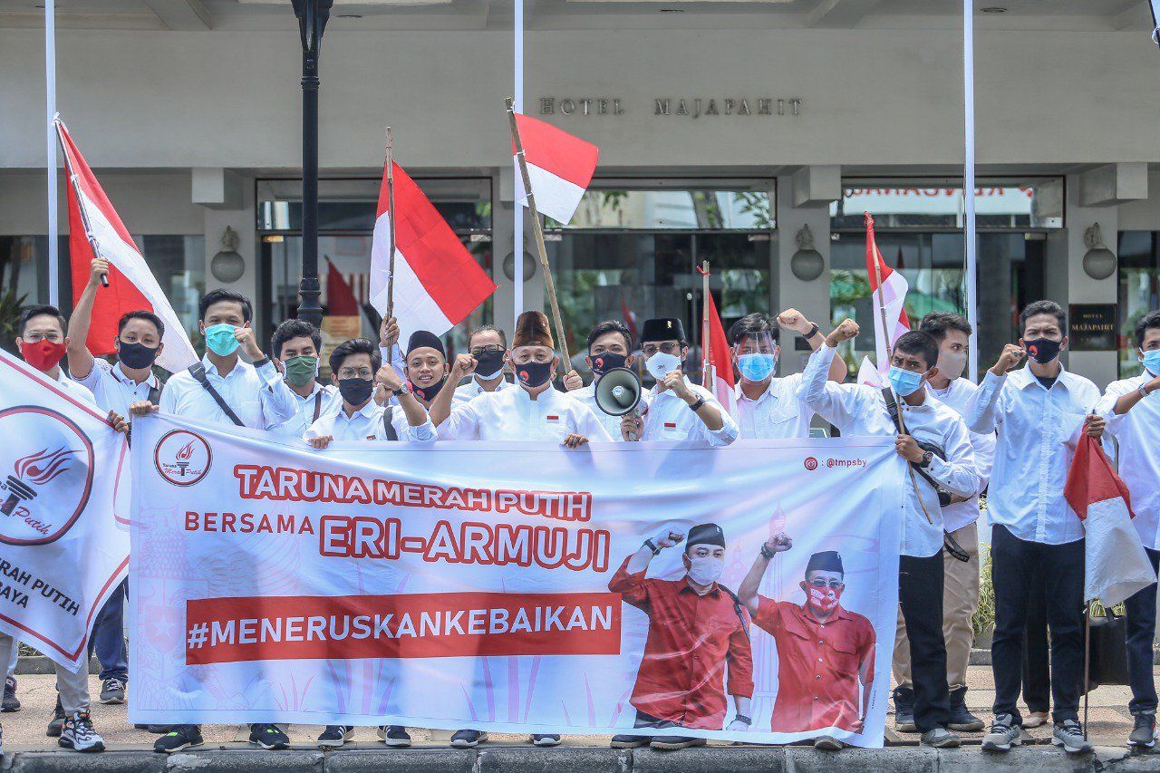 Taruna Merah Putih Solidkan Anak Muda Surabaya Dukung Eri Cahyadi
