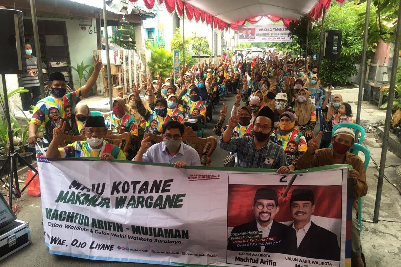 Warga Gundih Siap Kawal Suara, Machfud Arifin Janji Akan Setarakan Pendidikan Swasta dengan Negeri