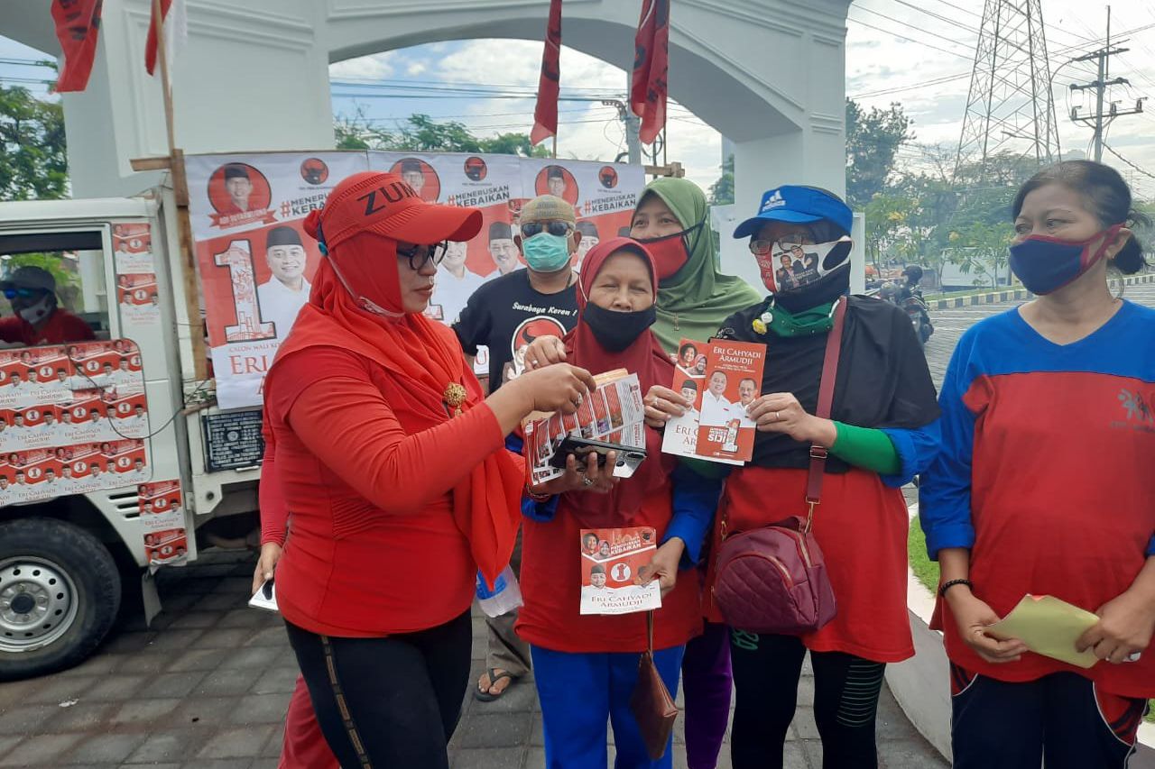 PDIP Surabaya Turunkan Jurkam Kampung, Kampanyekan Eri-Armuji