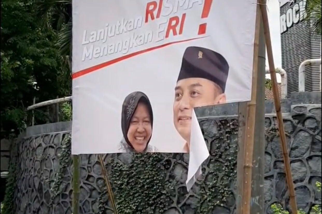Baliho-Spanduk Eri dan Armuji Dirusak