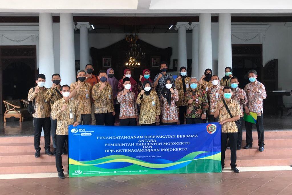 BPJS Ketenagakerjaan dan Pemkab Mojokerto Lakukan Penandatangan Kesepakatan Bersama