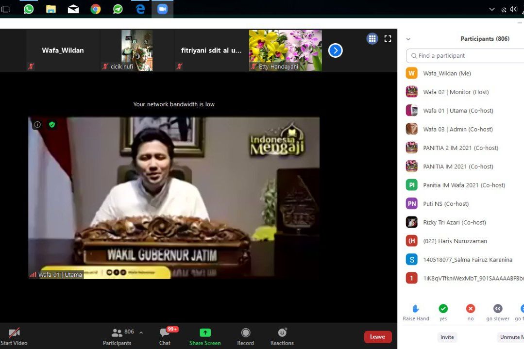Di Tengah Pandemi, Wafa Gelar Indonesia Mengaji Bersama Wagub Jatim