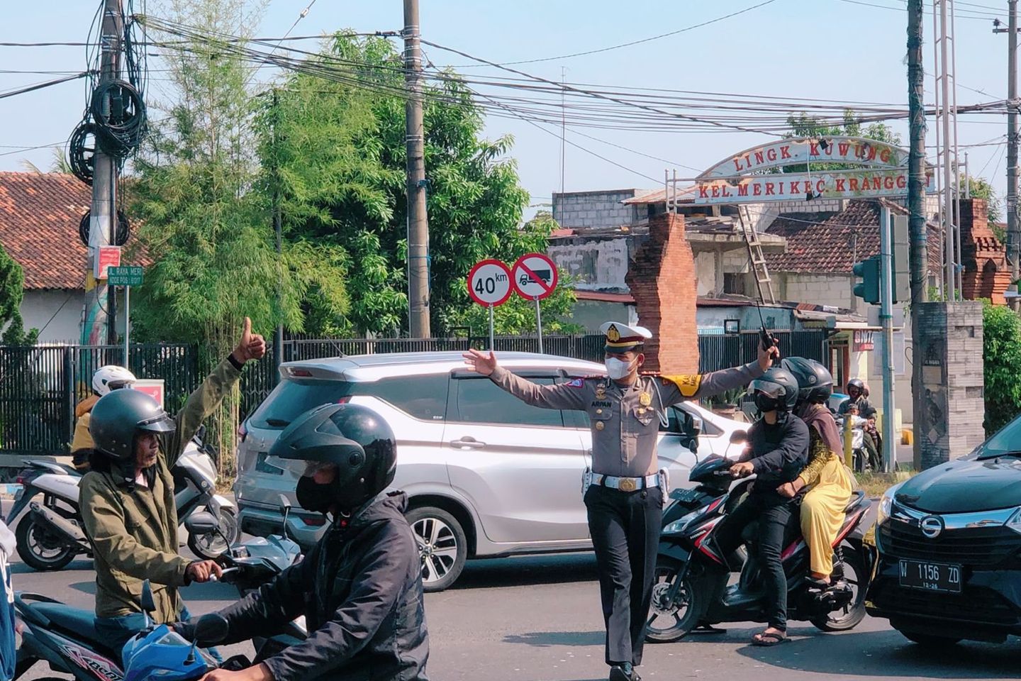 Polisi Berlakukan Satu Arah di Jalan Bypass Mojokerto Menuju Jombang