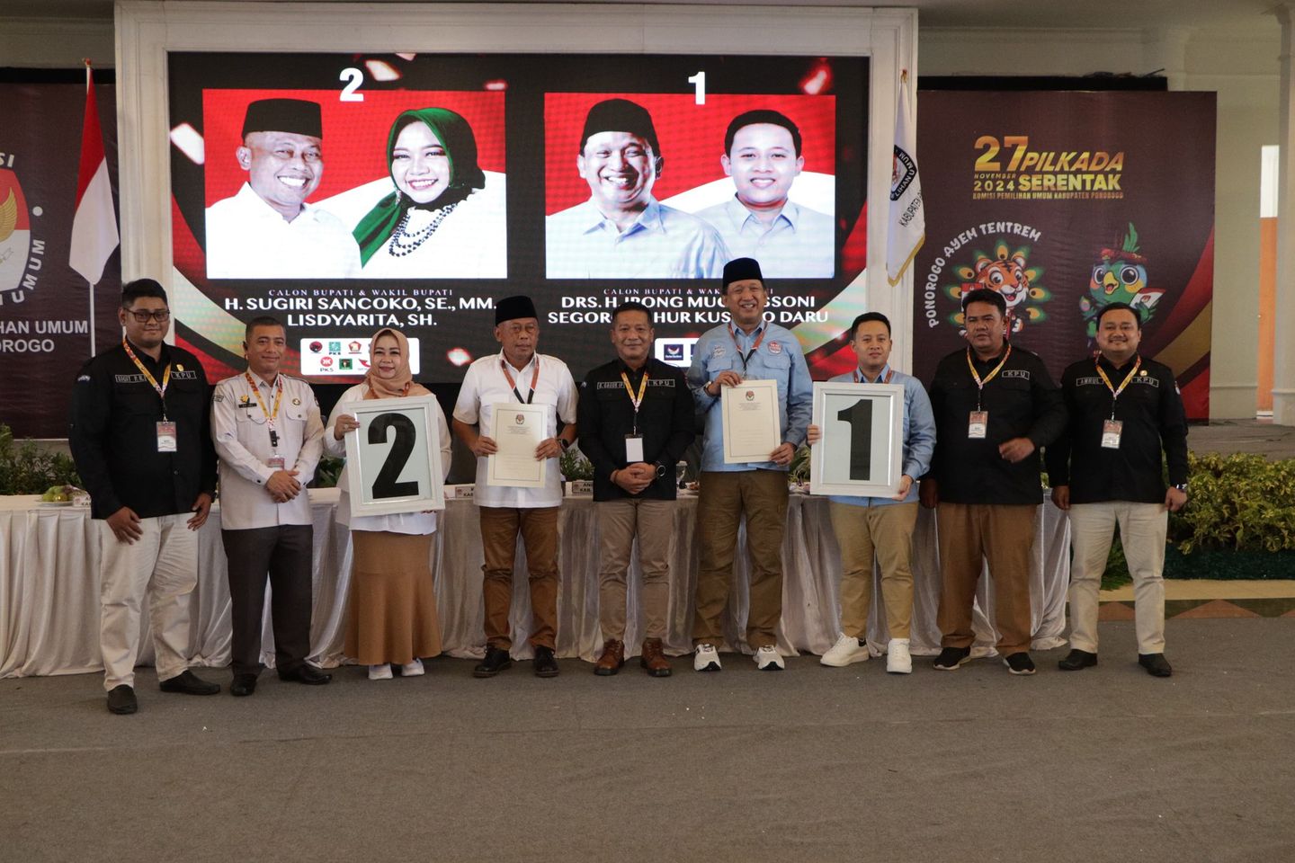 Pilkada Ponorogo, Ipong-Luhur Nomor 1 dan Sugiri-Lisdyarita Nomor 2