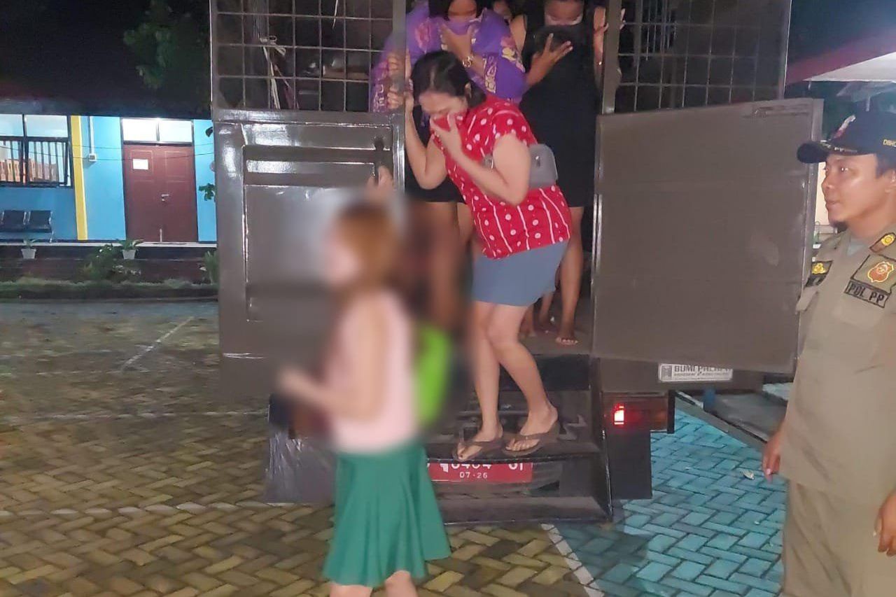 18 PSK Terjaring Razia Pekat Satpol PP Kabupaten Mojokerto