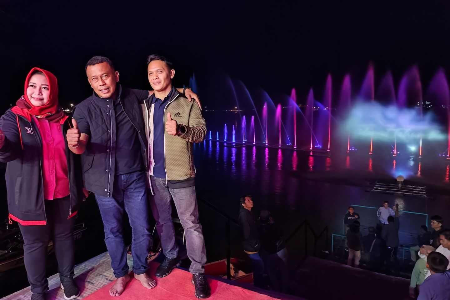 Air Mancur Menari di Telaga Ngebel Ponorogo Jadi Ikon Wisata Baru