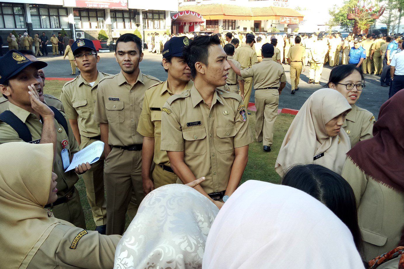 Kehadiran Ribuan ASN Pemkot Blitar Diperiksa secara Manual