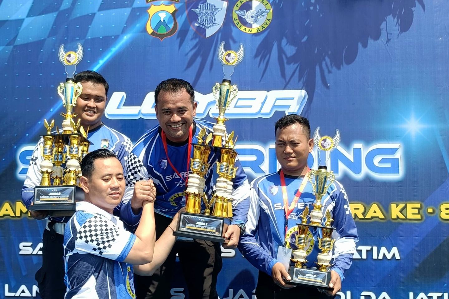Aiptu Bambang Antar Satlantas Polres Gresik Juara 1 Safety Riding Jatim