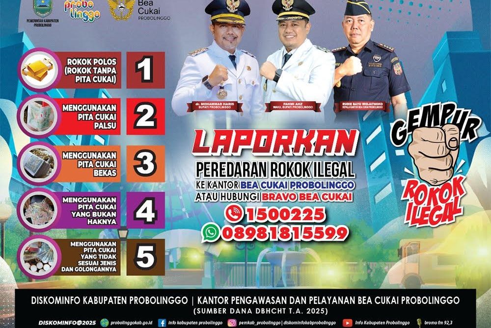‎Pemkab dan Bea Cukai Probolinggo Serukan Aksi Gempur Rokok Ilegal