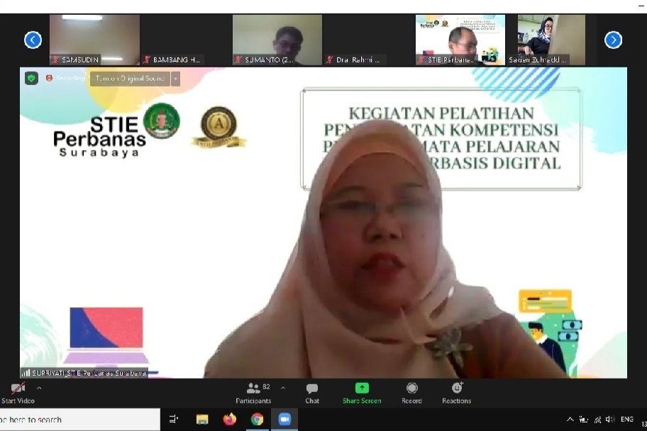 Dukung Guru Ekonomi Jadi Kreatif, Dosen Perbanas Surabaya Bekali Materi Pembelajaran Digital