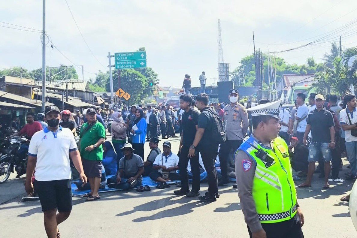 Upah Menunggak Tiga Bulan, Buruh PT Pakerin Mojokerto Gelar Aksi Demo