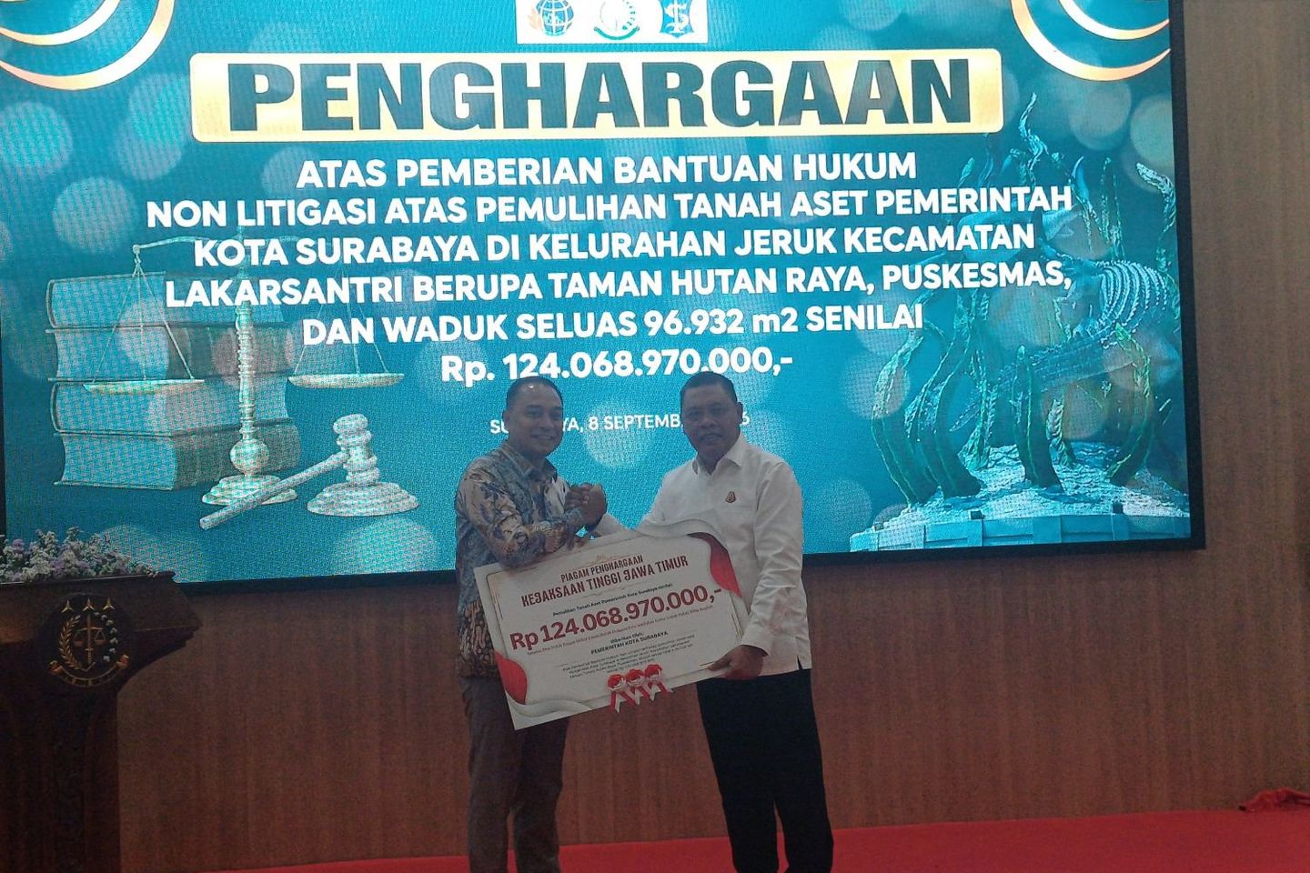 Kejati Jatim Pulihkan Aset Pemkot Surabaya Senilai Rp124 Miliar
