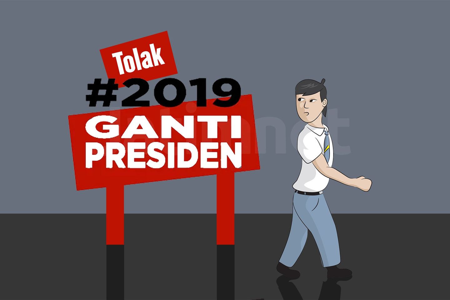 Mahasiswa Jalan Mundur Tolak Deklarasi #gantipresiden2019