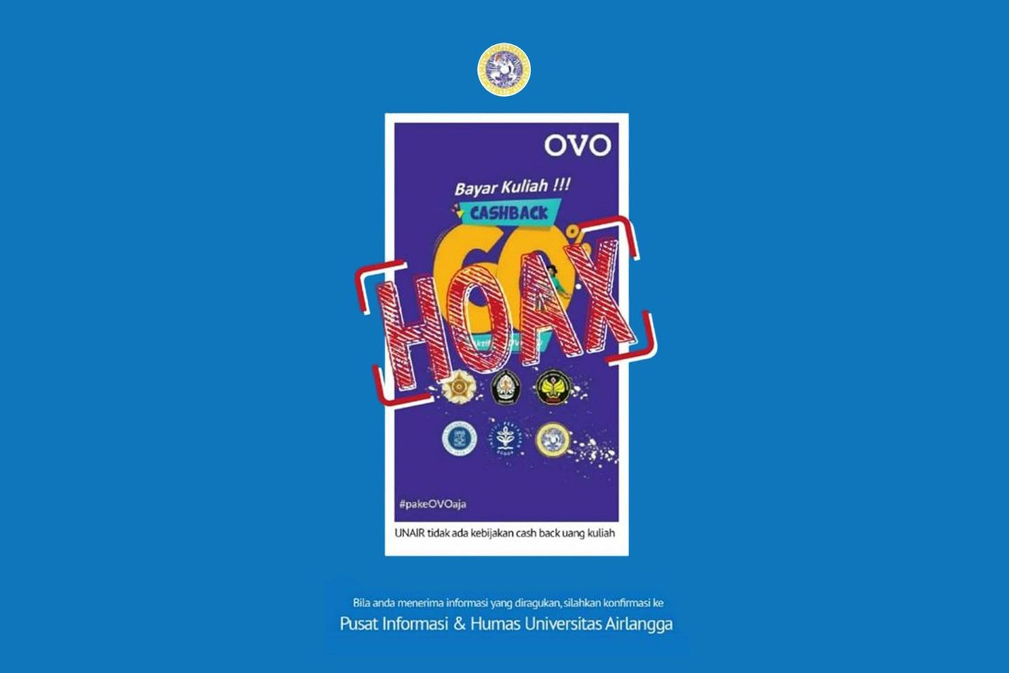 Unair Bantah Hoaks Bayar Kuliah Dapat <em>Cashback</em> 60 Persen