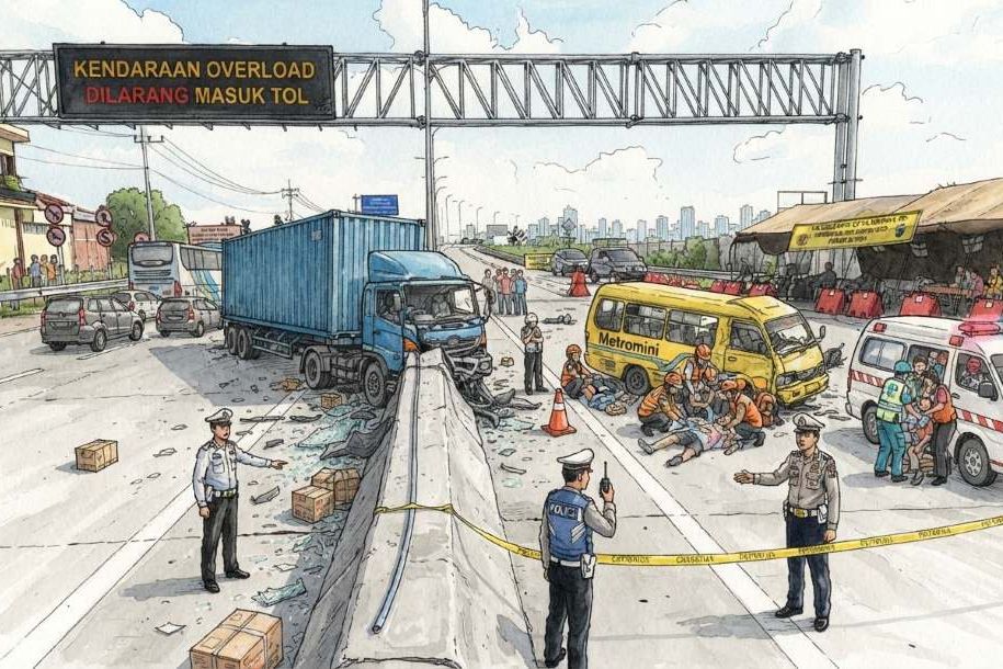 Kecelakaan Maut di Tol Solo-Ngawi, Satu Penumpang Meninggal