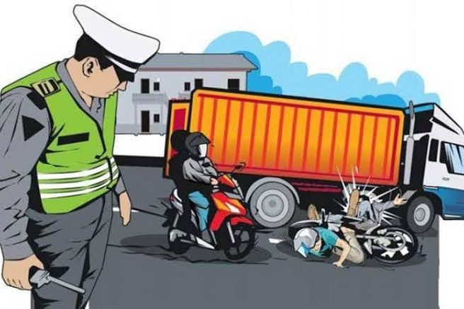 Niat Mendahului, Pengendara Motor Meninggal Dunia Terlindas Kontainer Jalur di Mojokerto
