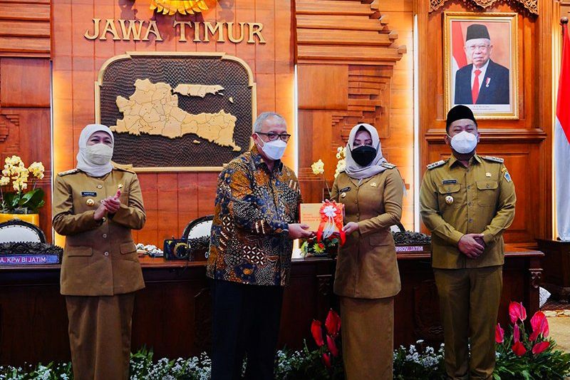 Bupati Mojokerto Ikuti Rakornas Pengendalian Inflasi Tahun 2022