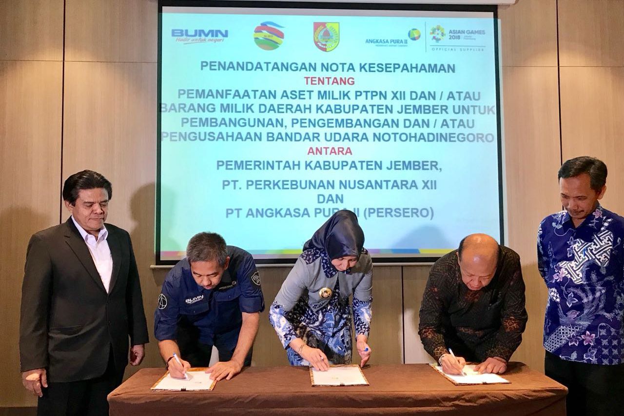 Kembangkan Bandara Jember, Angkasa Pura Lakukan MoU