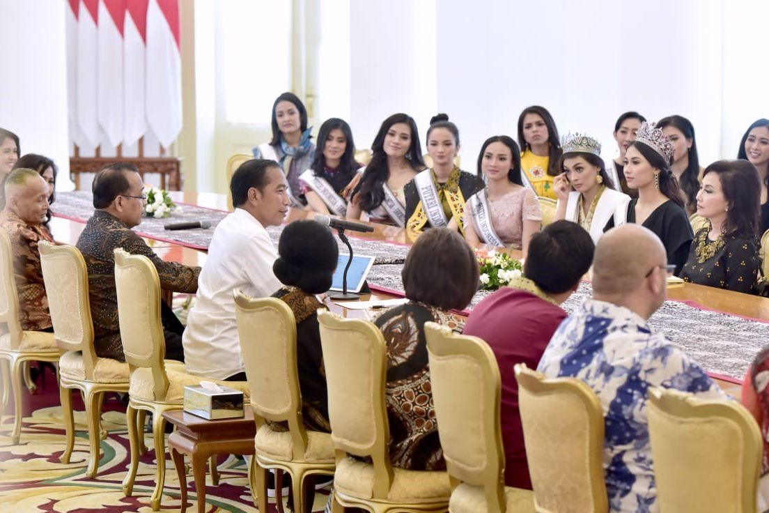 Jokowi Terima Finalis Puteri Indonesia 2019 di Istana Bogor