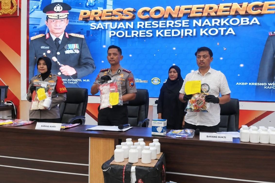 Polres Kediri Kota Bongkar Jaringan Narkoba Sistem Terputus