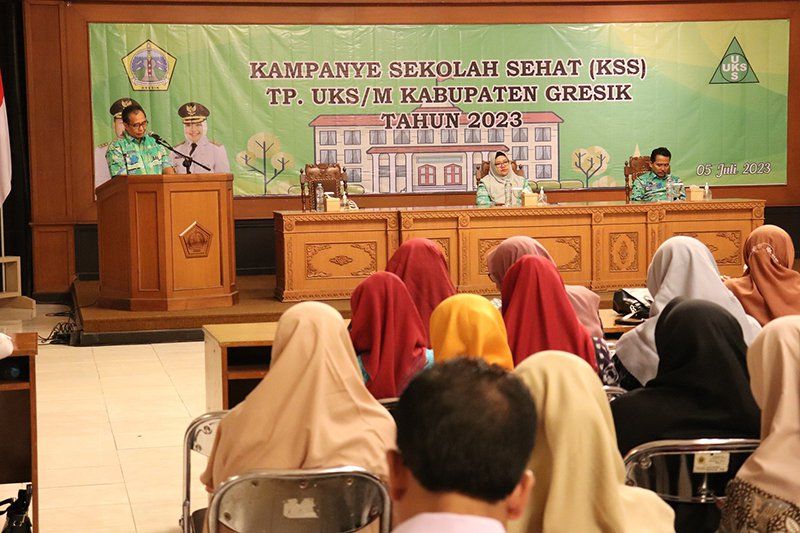 Ciptakan Lingkungan Pendidikan Berbudaya Sehat, Kesra Gresik Gelar Kampanye KSS