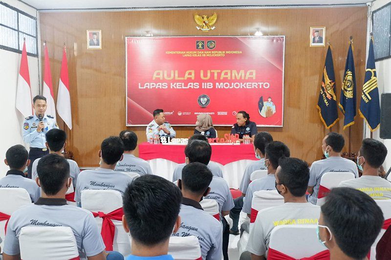 Bakal Bebas Bersyarat, Puluhan WBP Lapas Kelas IIB Mojokerto Diingatkan Bahaya Narkoba