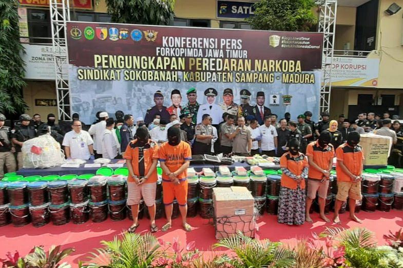 Polda Jatim Amankan Sabu-sabu Seberat 50 Kg selama Lima Bulan