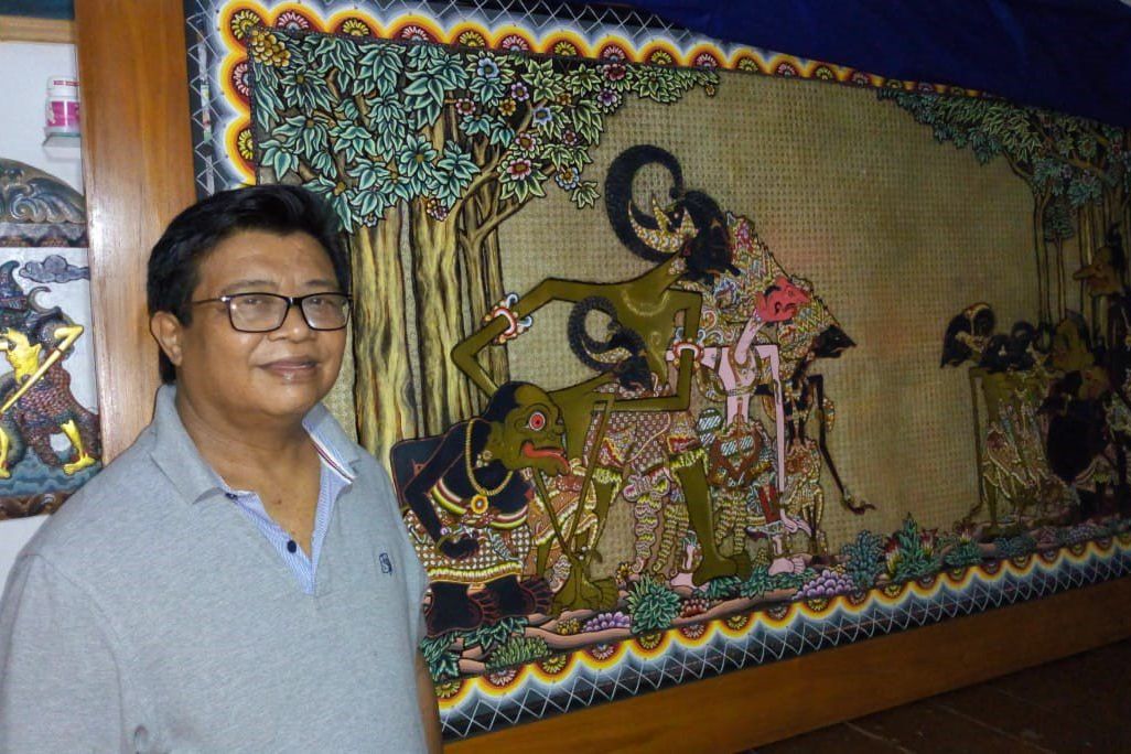 Lukisan Wayang Seniman Ponorogo ini Laku Seratus Juta Rupiah