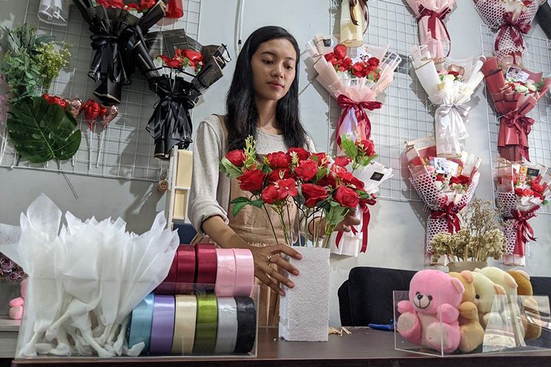 <em>Valentine Day</em> Permintaan Jasa Bouqet di Mojokerto Meningkat