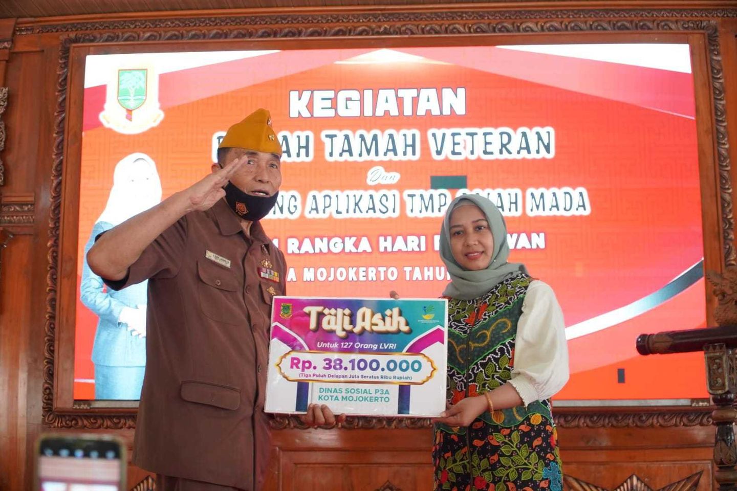 Peringati Hari DinsosP3A Kota Mojokerto Gelar Ramah Tamah Bersama LVRI