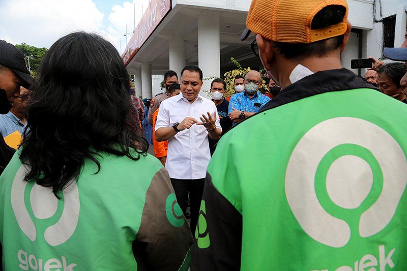 BBM Naik, Ojol Surabaya Sambat ke Walkot Surabaya, Ini Solusi Eri Cahyadi