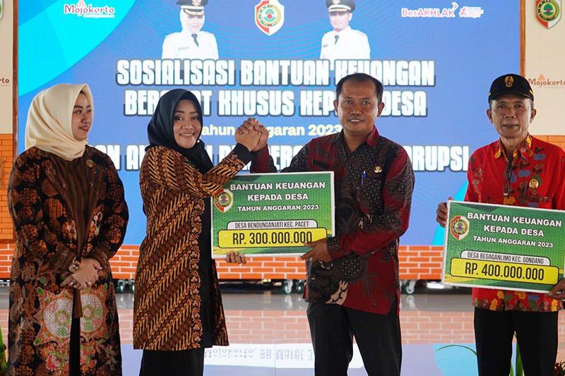 Percepat Infrastruktur dan Tingkatkan Perekenomian 146 Desa di Kabupaten Mojokerto Terima Bantuan Keuangan Rp.63,5 Miliar
