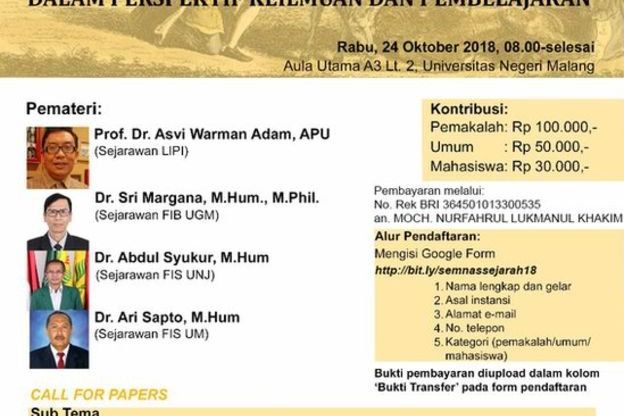 Banyak Komentar Miring, Seminar Sejarah di UM Ditunda