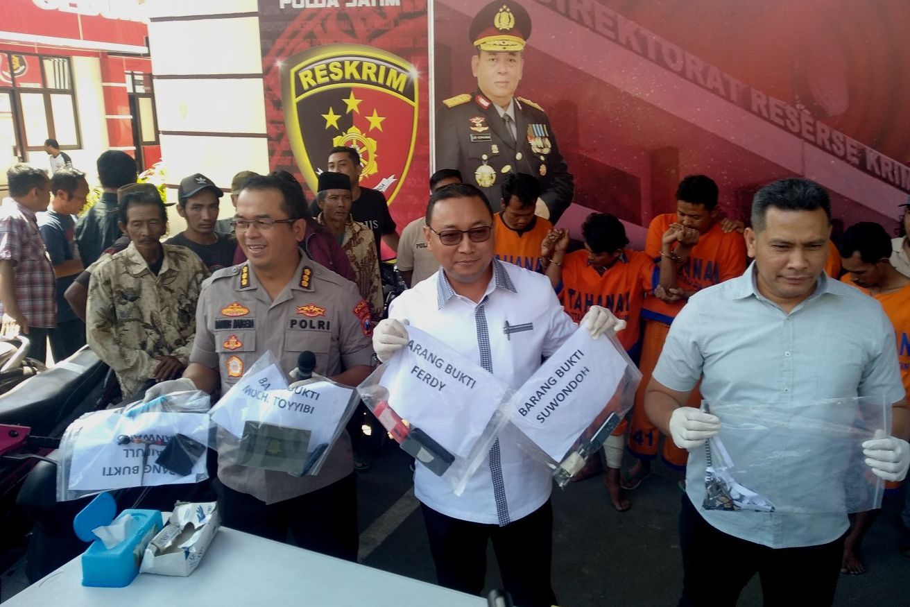 Polda Jatim Bekuk Lima Pencuri Motor Jaringan Antar Kota