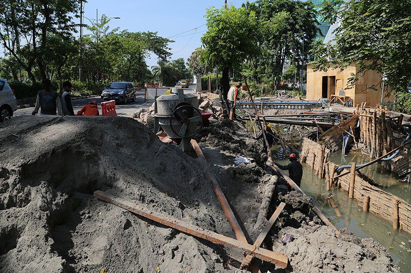 Dibangun Saluran Air, Beberapa Kawasan Rawan di Surabaya Sudah Tak Banjir