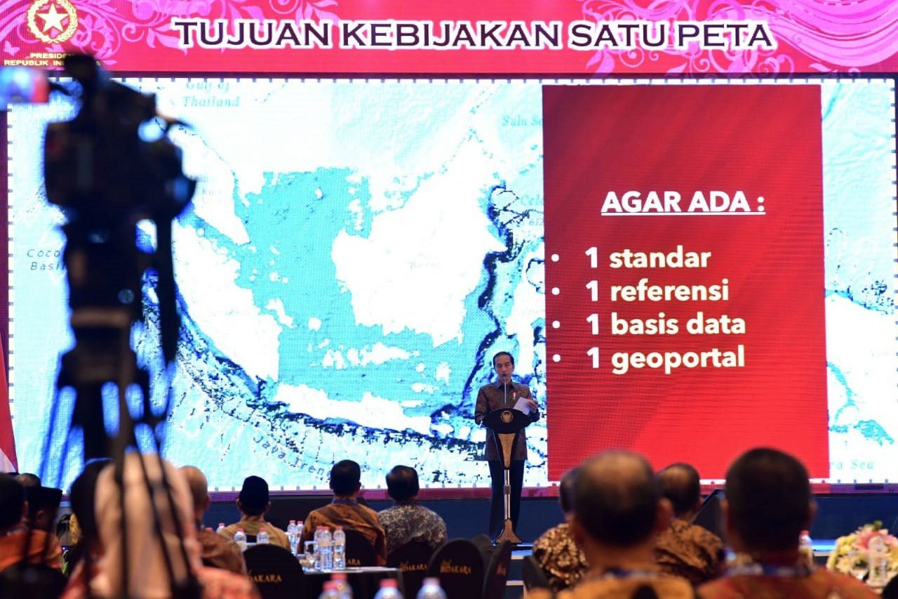 Presiden Jokowi Luncurkan Geoportal Kebijakan Satu Peta