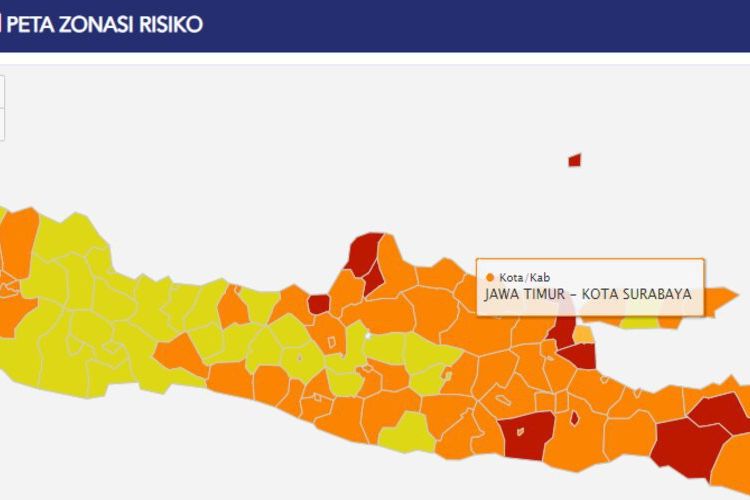 Zona Oranye, Disiplin Protokol Kesehatan di Surabaya Terus Dijalankan