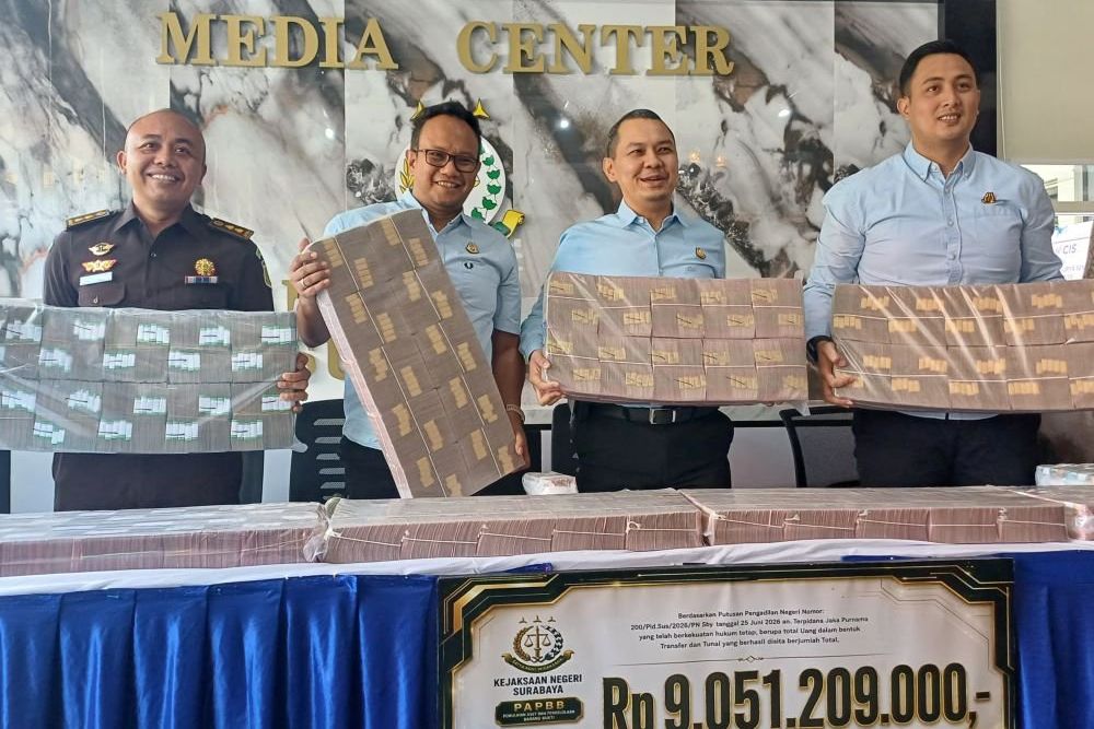 Rp9,05 Miliar Hasil TPPU Judi Online Disetor ke Kas Negara, Kejari Buru Aset Lain