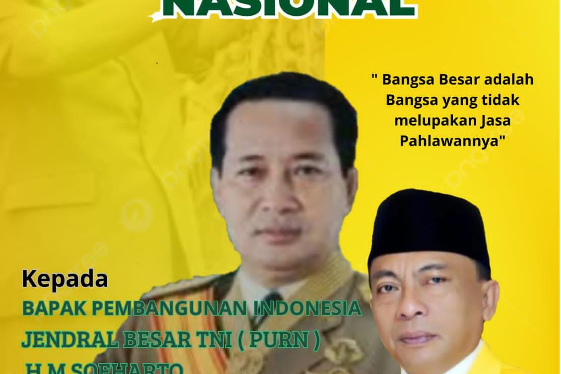Soeharto Dianugerahi Gelar Pahlawan Nasional, Golkar Mojokerto Gelar Tasyakuran