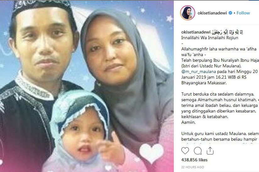 Duka Netizen di Akun Instagram Ustaz Maulana
